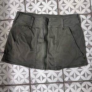 Free People Olive Green Cargo Mini Skirt